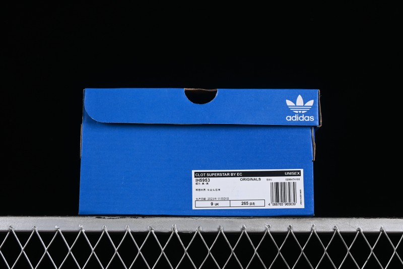 Adidas Clot x Superstar IH5953 Preppy Style Leather Sneakers with Shell Toe - IH5953