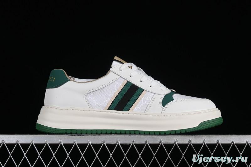 Gucci Chunky B Screener GG Sneakers Retro Style with Classic GG Canvas and Leather Trim - 9Y9209666