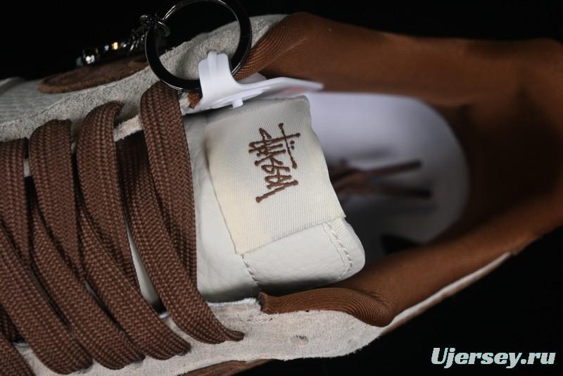 Nike Air Force 1 '07 Low Stussy Collaboration - Coffee Pig Suede Low-Top Casual Sneakers - HD1968-017