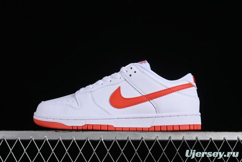 Nike SB Dunk Low White Orange Low-Top Casual Skateboarding Shoes - DV0831-103