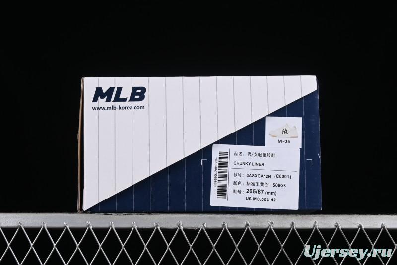 MLB Chunky Liner Basic New York Yankees Thick Sole Platform Sneakers with 6cm Height Increase - 3ASXCA12N50BGS