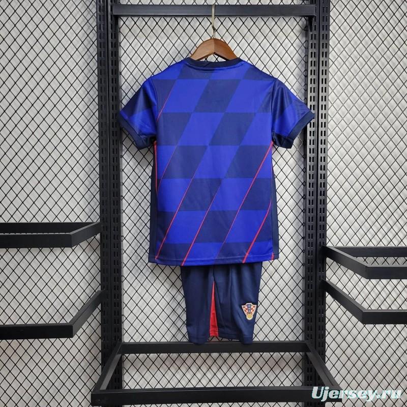 2024 KIDS Croatia Away Blue Jersey