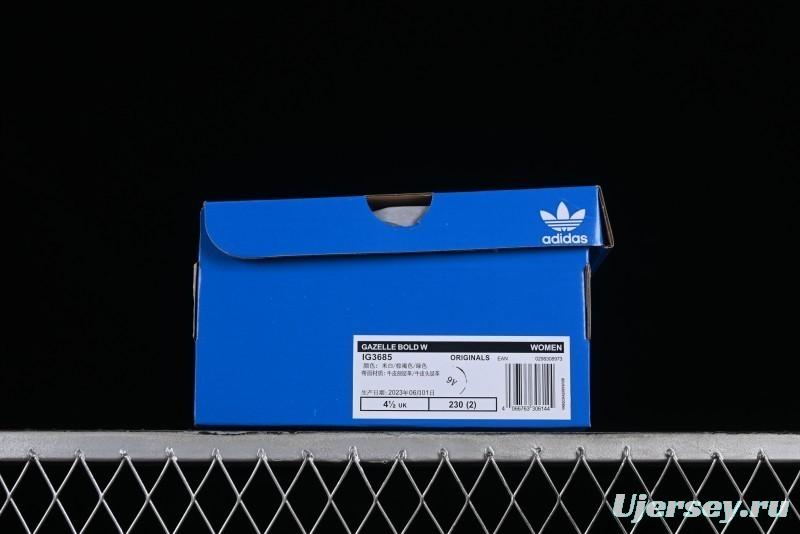 Adidas Originals Gazelle Bold IG3685 Low-Top Sneakers with Thick Sole for Casual Wear Anti-Slip and Durable - IG3685