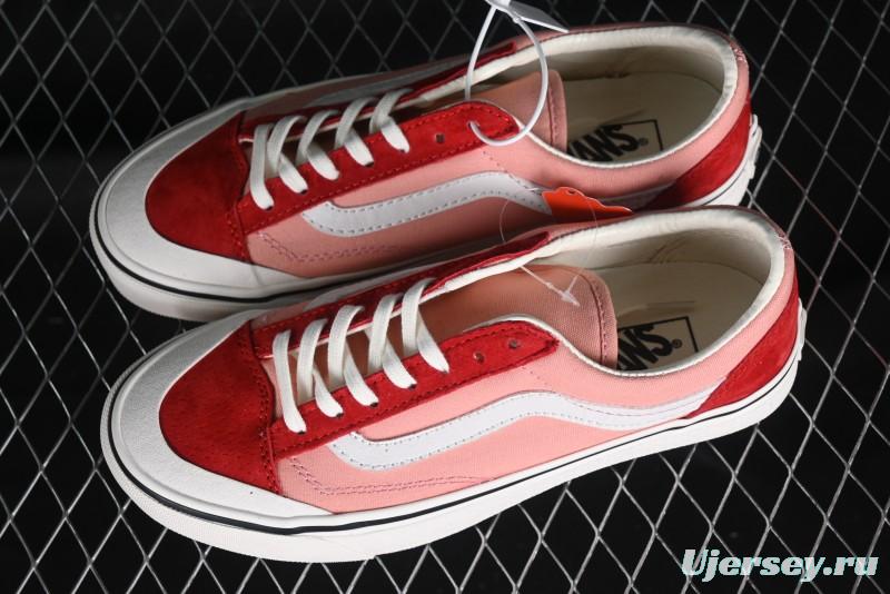 Vans Old Skool Reissue 136 High-End Pink Canvas Vulcanized Shoes with Detachable Lightweight Anti-Fatigue Insole - VN000MT6DWB