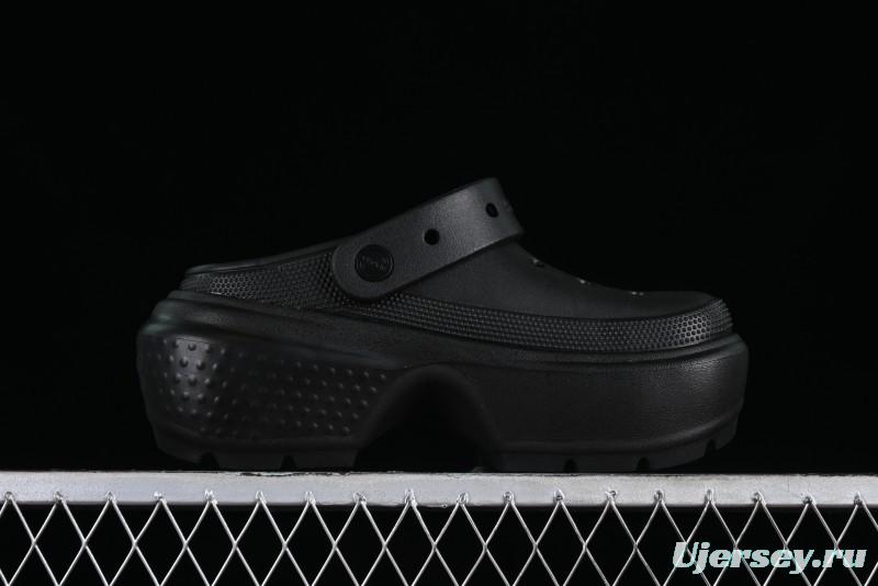 Crocs Classic Clog Retro Beach Sandals with Adjustable Heel Strap and Thick Sole - B.D4