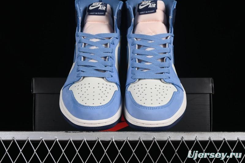 Air Jordan 1 High-Top "First in Flight" Obsidian 2.0  Basketball Shoes