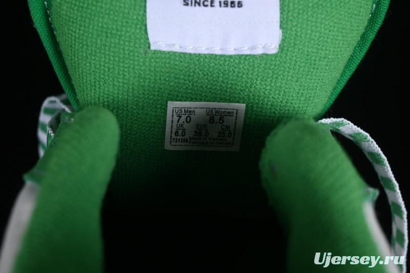 Vans Classics Knu Skool White Green Chunky Tongue Retro Sneakers - VN0009QCV0N