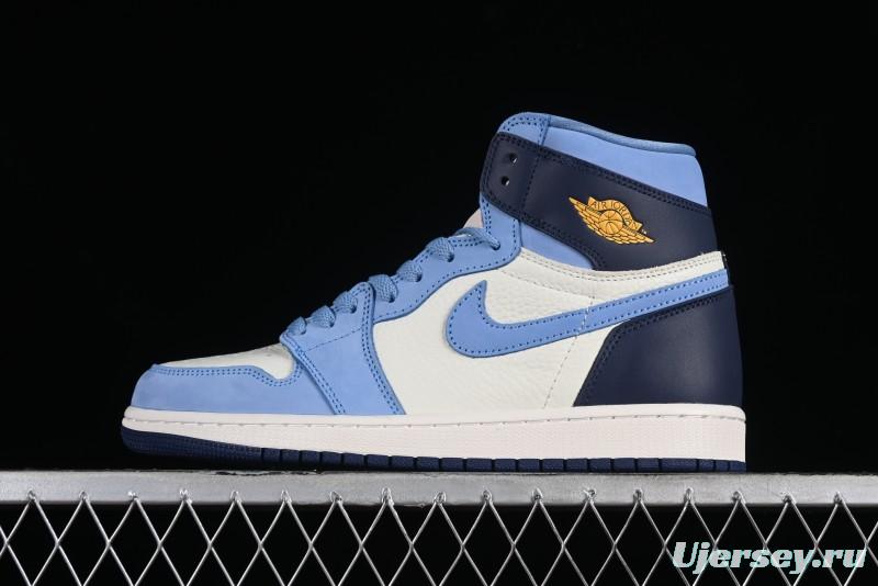 Air Jordan 1 High-Top "First in Flight" Obsidian 2.0  Basketball Shoes