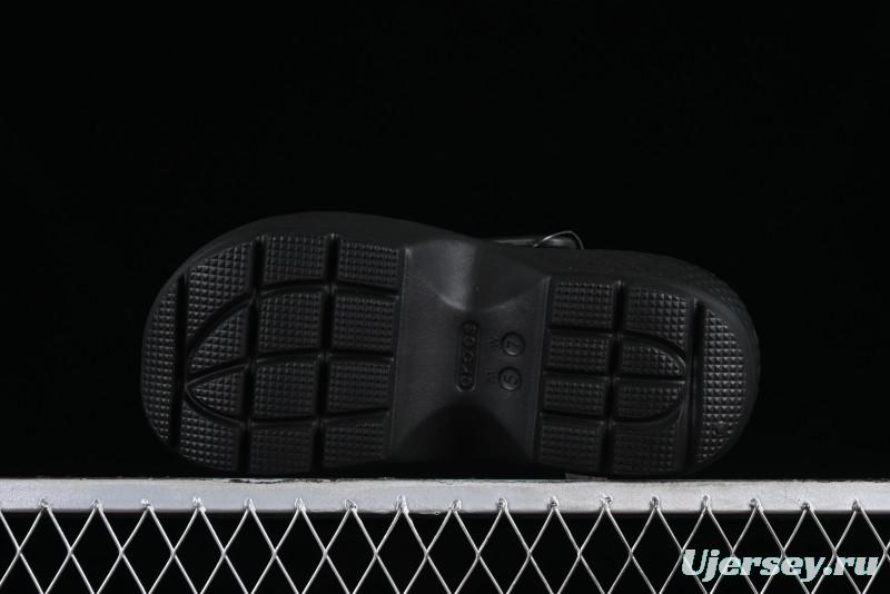 Crocs Classic Clog Retro Beach Sandals with Adjustable Heel Strap and Thick Sole - B.D4