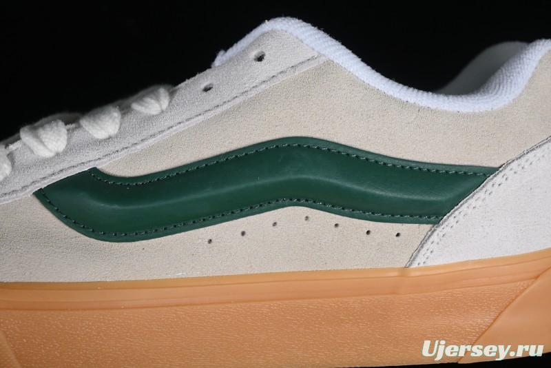 Vans Knu-Skool VR3 Lx Low-Top Retro Sneakers in Grey Green with Gum Sole - VN000CS0DWM