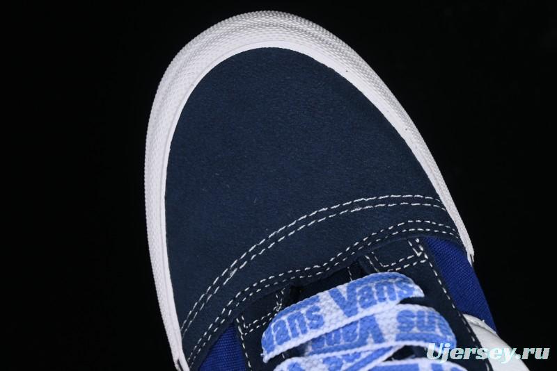 Vans Classics Knu Skool Patchwork Letter Lace-Up Chunky Tongue Platform Sneakers - VN0009QCBLK