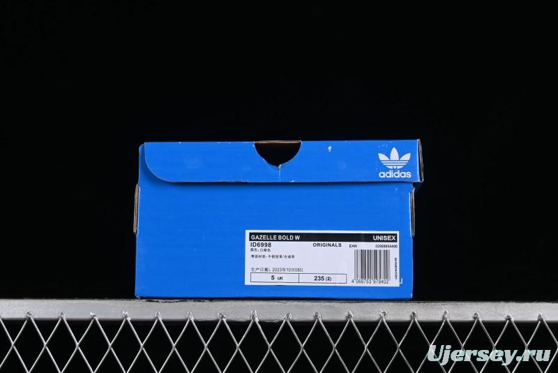 Adidas Originals Gazelle Bold ID6998 Low-Top Sneakers with Thick Sole for Casual Wear, Slip-Resistant and Durable