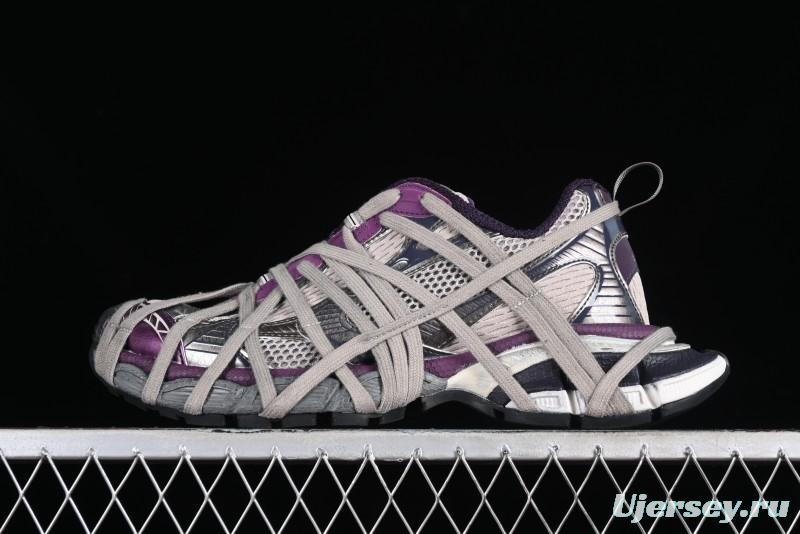 Balenciaga Phantom Sneaker 10th Generation Lace-Up Running Shoes with Transparent Heel Strap - W3XL51269