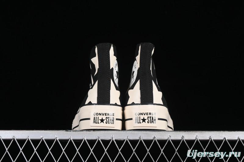 Converse All Star Lift High Top Platform Sneakers with Star Print - A09903C