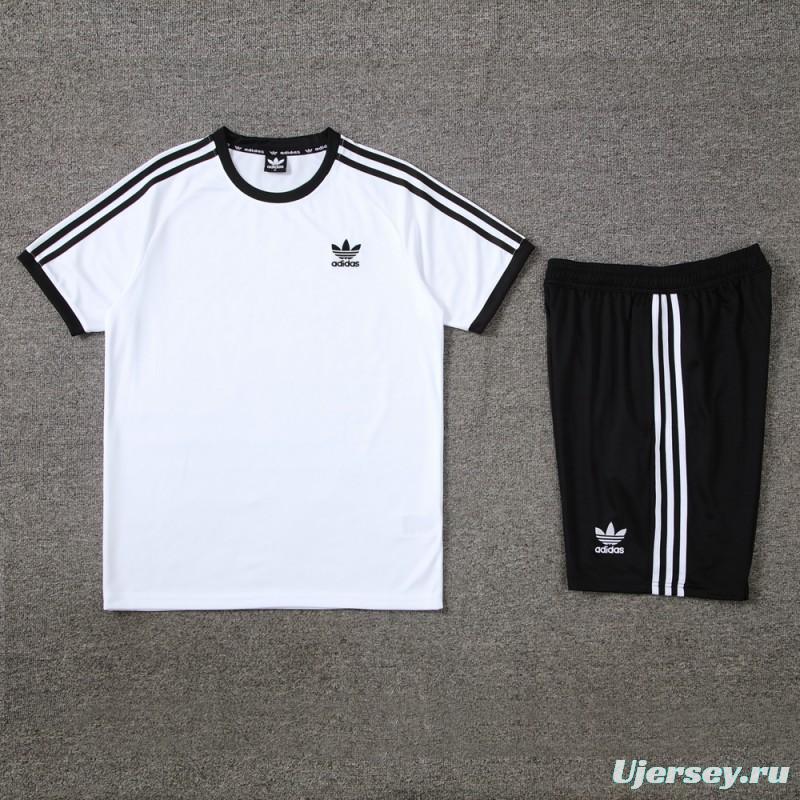 24/25 Adidas Original White Short Sleeve Jersey+Shorts