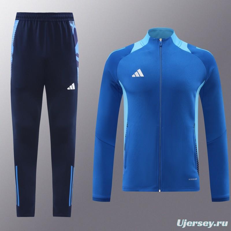 24/25 Adidas Blue Full Zipper Jacket +Long Pants