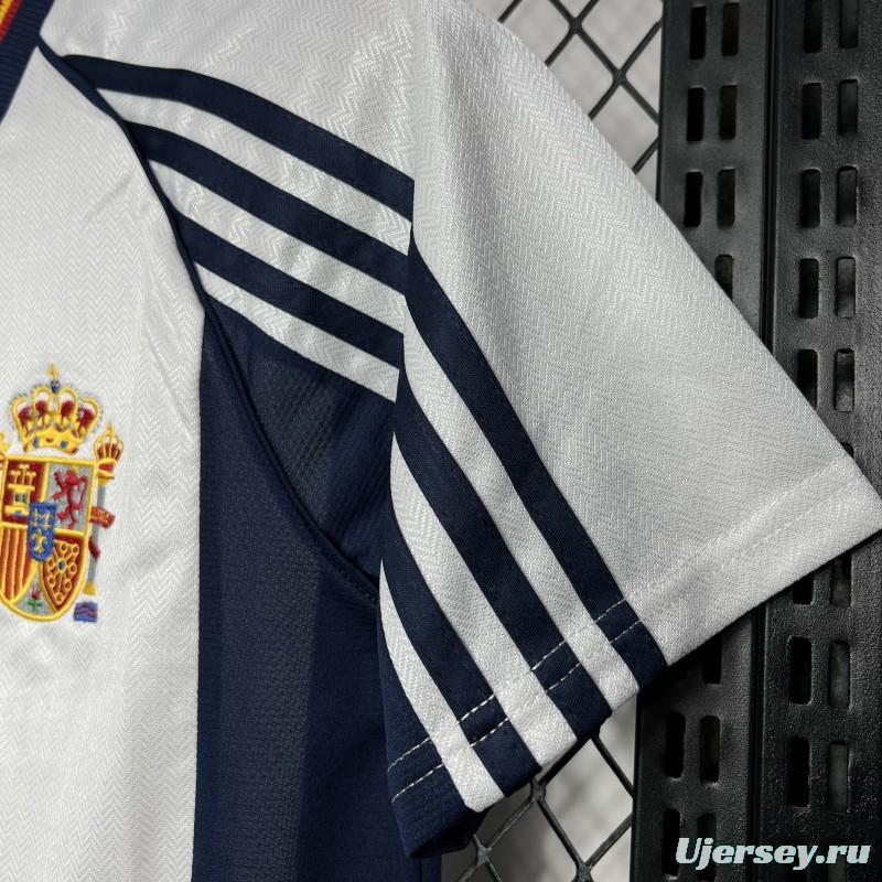 Retro 1998 Spain Away White Jersey