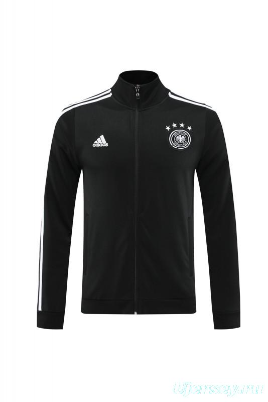 2024 Germany Black Full Zipper Jacket +Long Pants
