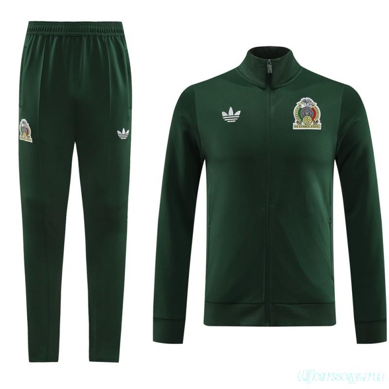 2024 Mexico Green Full Zipper Jacket +Long Pants