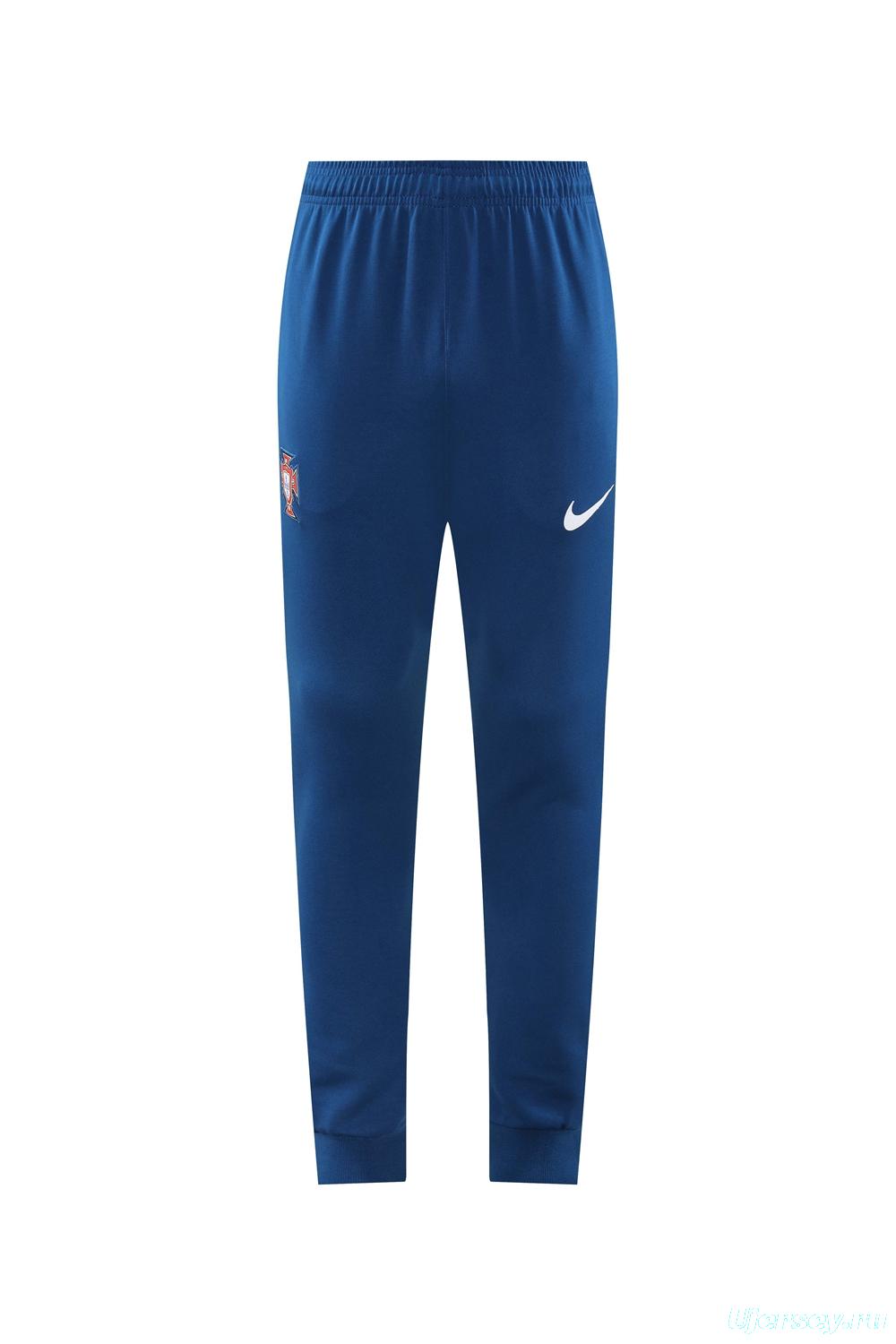 2024 Portugal Navy Full Zipper Jacket +Long Pants