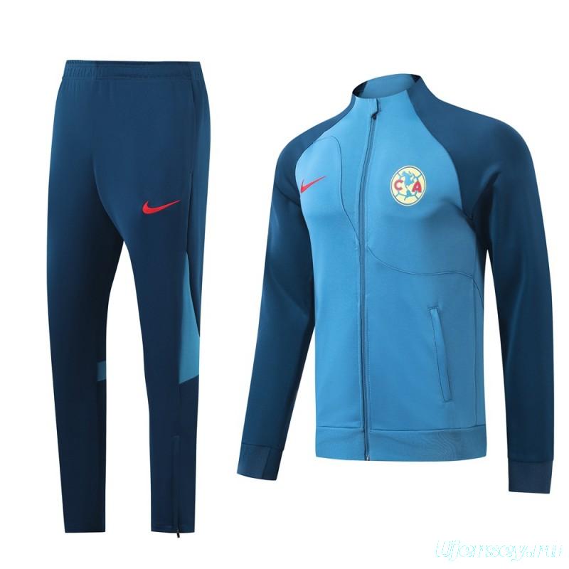 24/25 Club America Blue/Navy Full Zipper Jacket +Long Pants