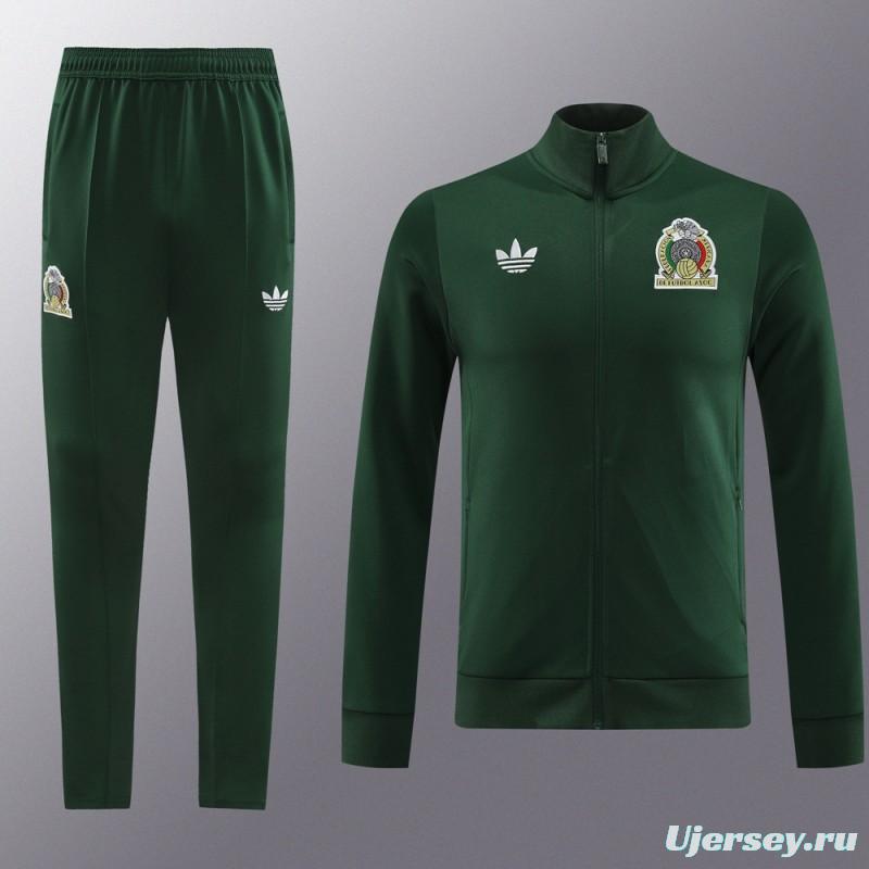 2024 Mexico Green Full Zipper Jacket +Long Pants