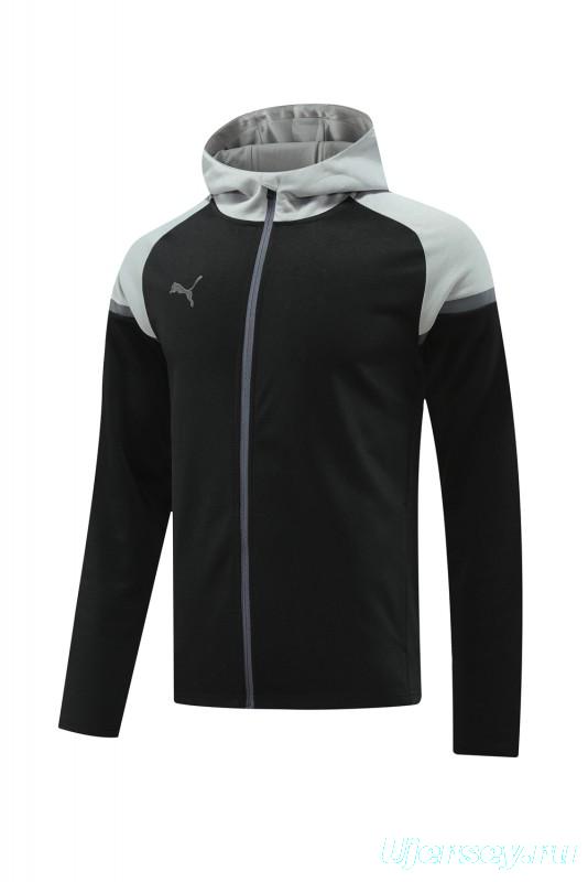 2024 Puma Black/Grey Full Zipper Jacket +Long Pants