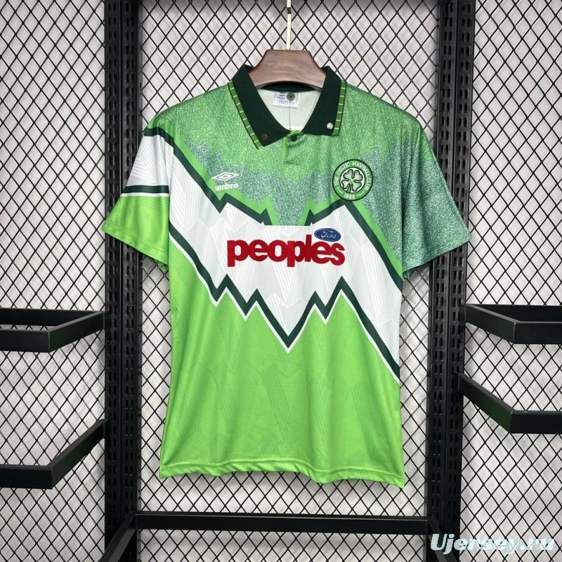 Retro 91/92 Celtic Away Green Jersey