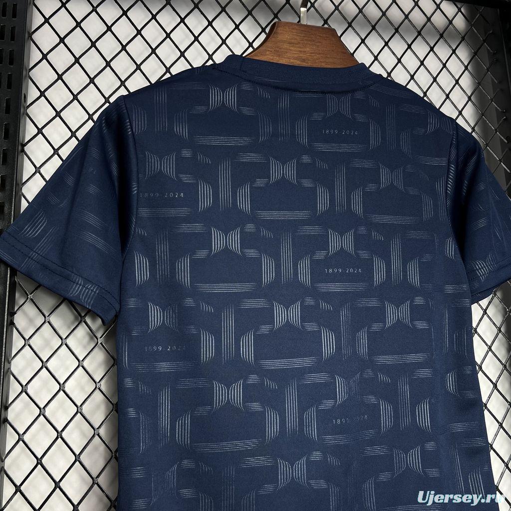 24/25 Kids Barcelona Away Navy Jersey