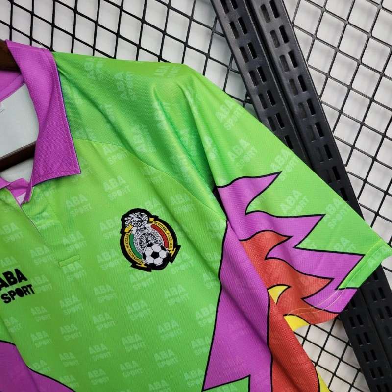 Retro 1994 USA World Cup Mexico Goalkeeper Jorge Campos Jersey