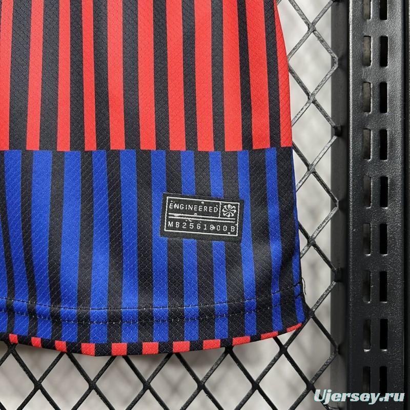 24/25 Barcelona Pre-Match Red/Blue Stripe Jersey