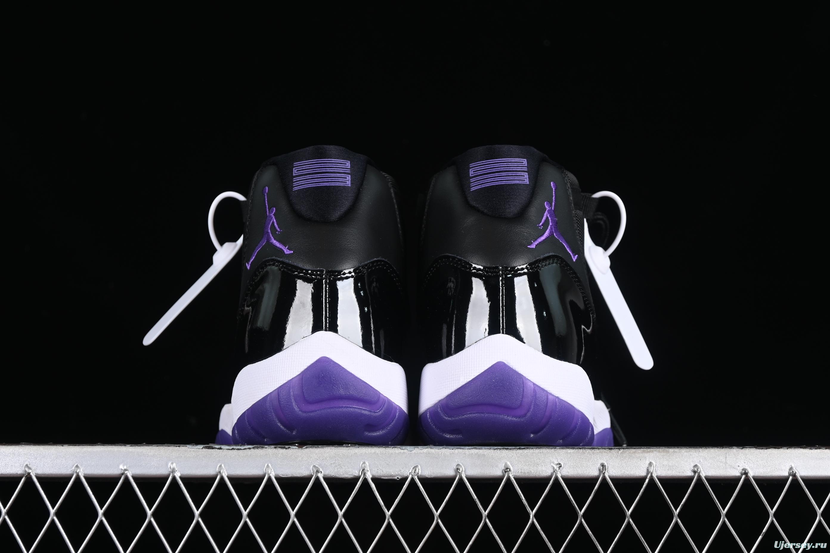 Nike Air Jordan 11 Retro Basketball Shoes with Patent Leather and Carbon Fiber Plate - CT8812-999