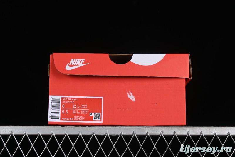 Nike Air Max 1 Retro Running Shoes with Half-Sole Air Cushion - FB9660-003
