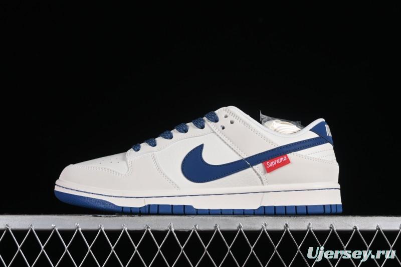 Supreme x Nike SB Dunk Low Casual Skate Shoes with Zoom Air Cushion - DQ1098-335