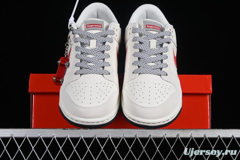 Supreme x Nike SB Dunk Low Casual Skate Shoes with Zoom Air Cushion - DQ1098-333