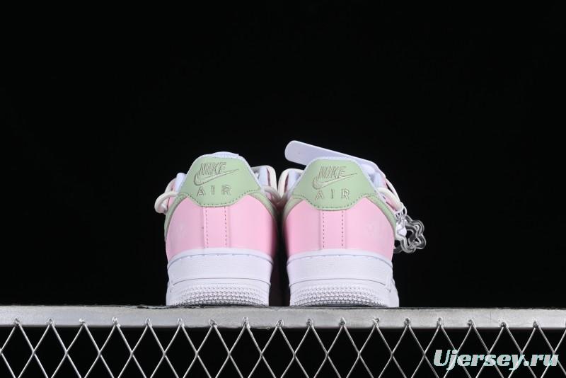 Nike Air Force 1 '07 Low Casual Sneakers with Dreamy Butterfly & Pastel Macaron Colorway - VV1998-013