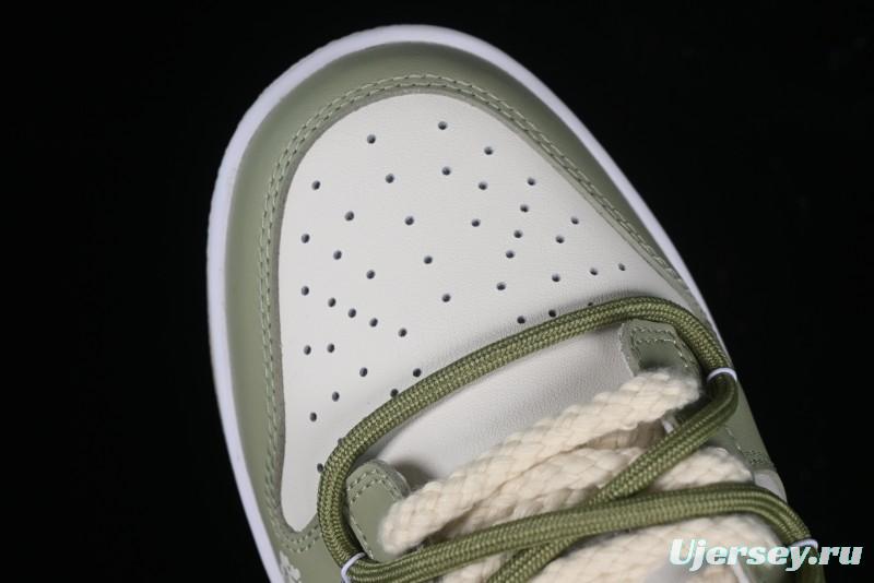 Nike Dunk Low SB Casual Sneakers with Deconstructed Laces and Dragon Well Tea-Inspired Design - DV0831-003