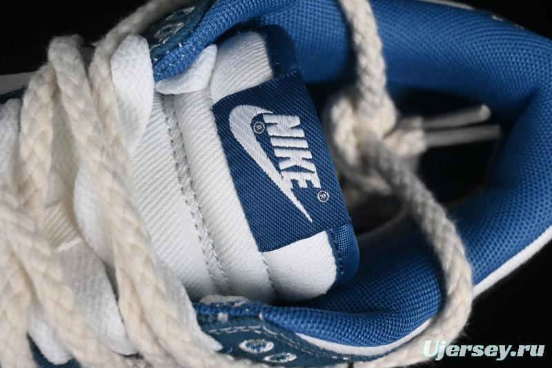 Nike Dunk Low Retro High Street Style Sashiko Stitch Hemp Rope Deconstructed SB Lace-Up Low-Top Casual Sneakers - DV0834-101