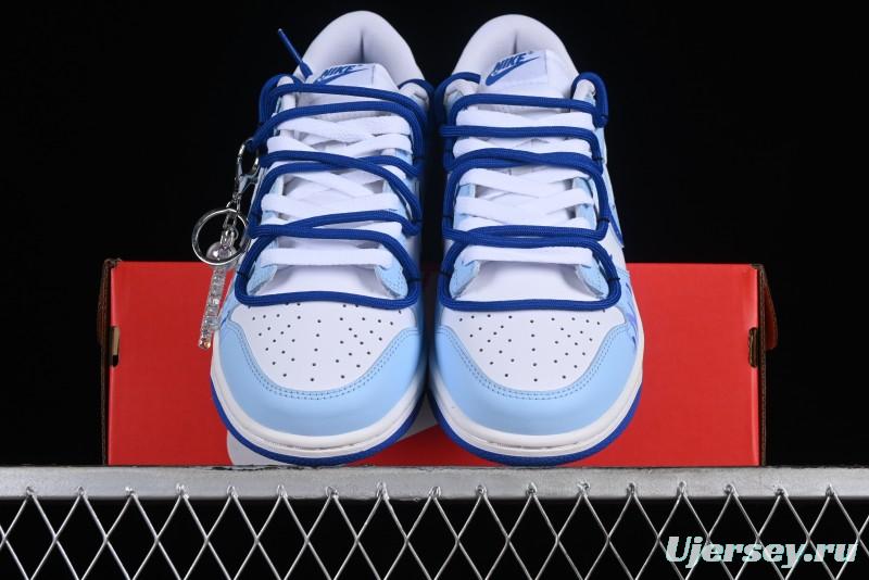 Nike Dunk Low Winter is Here Minimalist White Blue SB Lace-Up Low-Top Casual Skate Shoes - DV0831-104