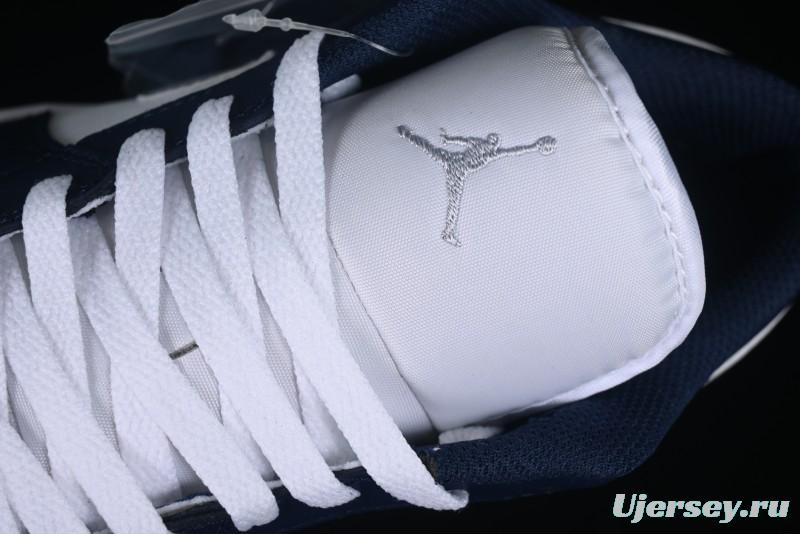 Nike Air Jordan 1 Low AJ1 White Blue Grey Low Top Lifestyle Basketball Shoes - 553558-141