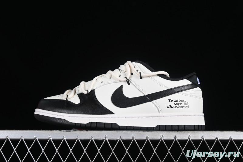 Nike Dunk Retro Saml Panda Mischief Low-Top Casual Sneakers with SB Lace and Retro Black-White Design - DD1391-100