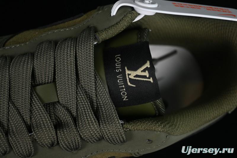 Nike Air Force 1 '07 Low LV Collaboration - Military Green Casual Sneakers - BA8806-223