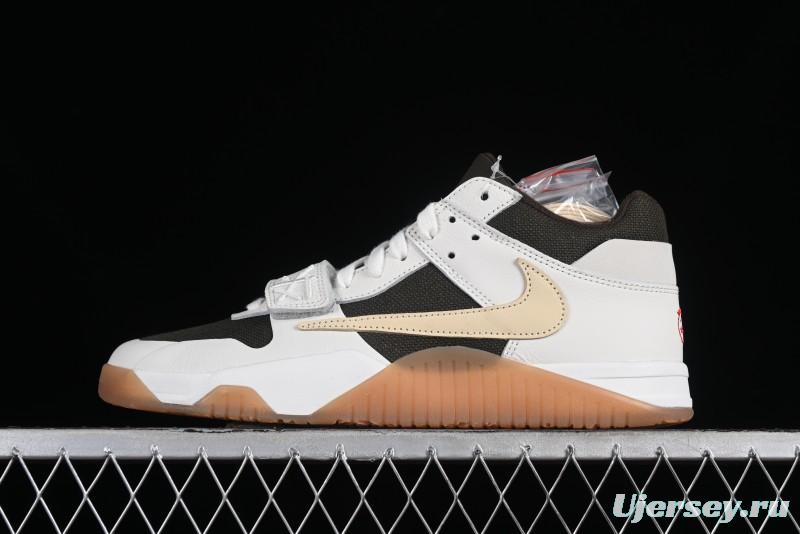 Nike Travis Scott x Jordan Cut The Check AJ1 Basketball Shoes with Velcro Design - FZ8117-100