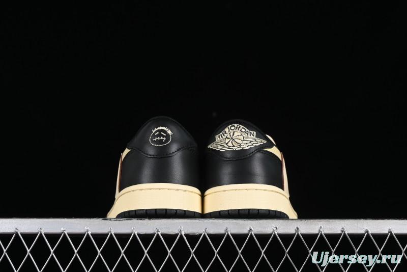 Nike Travis Scott x Air Jordan 1 Low OG AJ1 Reverse Swoosh Sneakers - DM7866-201