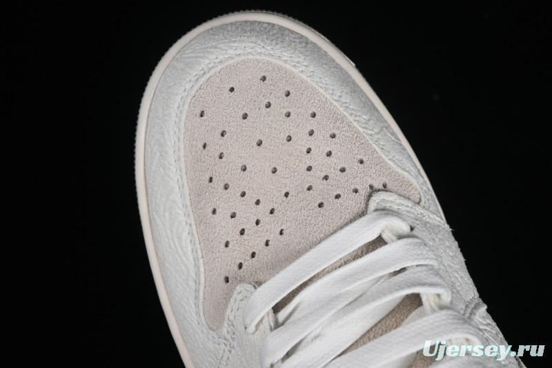 Nike CP3 x Air Jordan 1 Low AJ1 Floral Embossed White Casual Sneakers - FZ0455-200