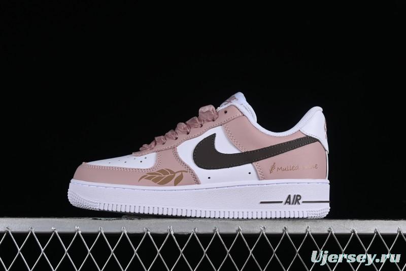 Nike Air Force 1 '07 Low Casual Sneakers in Dusty Rose with Hand-Painted Details - CV8699-578
