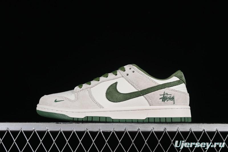Stussy x Nike SB Dunk Low Retro Premium Casual Sneakers - DQ1098-340