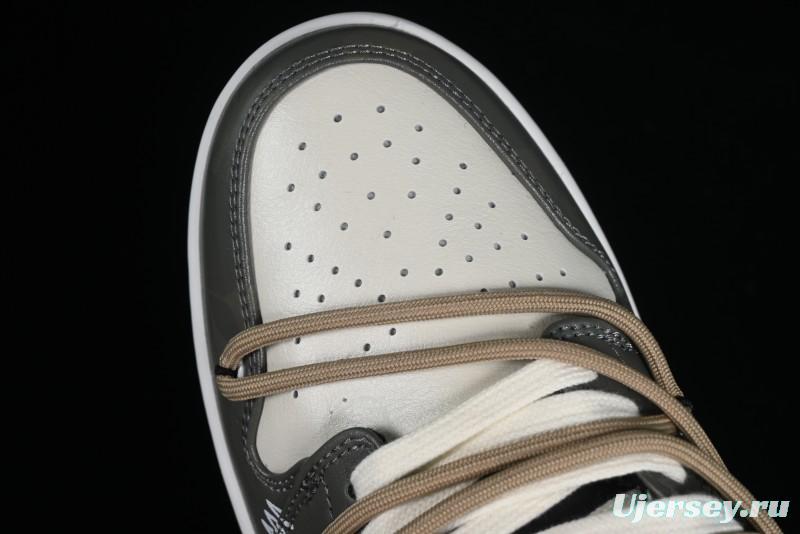 Nike Air Jordan 1 Low Customized Panda Mischief Jungle Adventure Casual Sneakers - 553558-040