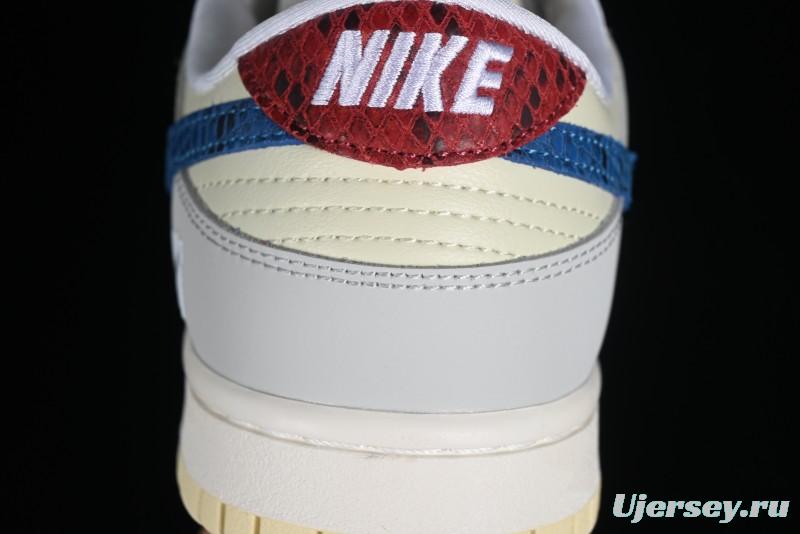 Nike SB Dunk Low UN Collaboration - Blue Dragon Scale Anniversary High-End Custom Low-Top Casual Skate Shoes - FC2025-302
