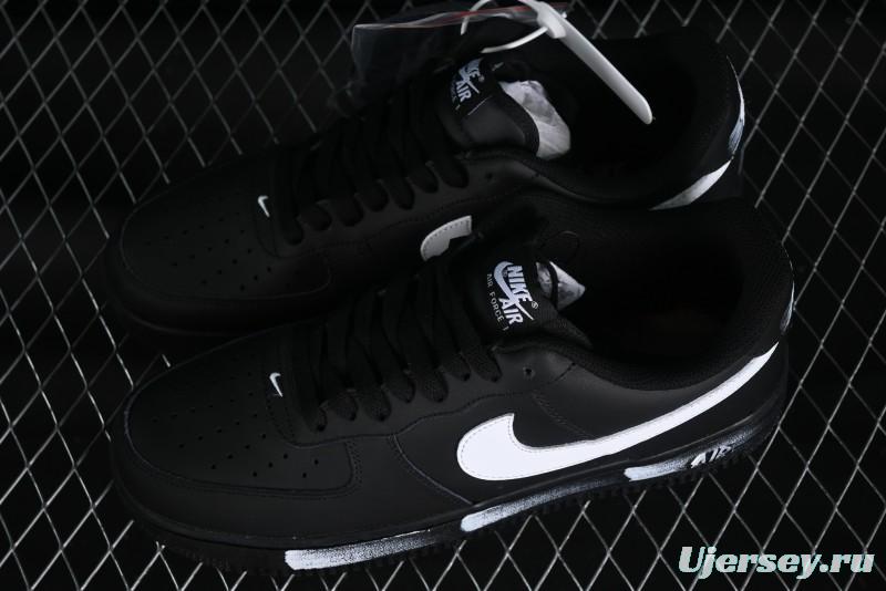 Nike Air Force 1 '07 Low Classic Black White Swoosh Casual Sneakers - FZ0627-010